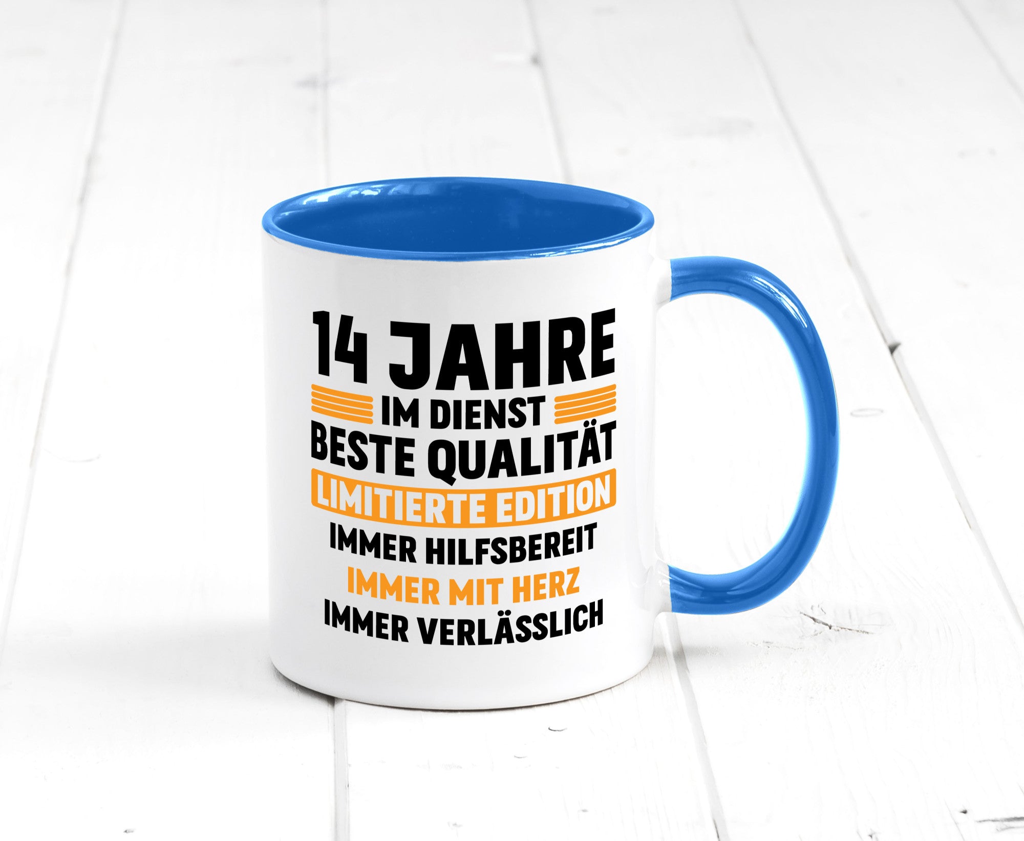 14 Jahre im Dienst | Jubiläum Arbeit v2 Geschenk Kollegen Büro lustiger Spruch