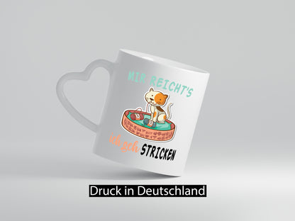 Mir reichts ich geh stricken | Katze Wolle Geschenkidee Tierliebhaber Humor
