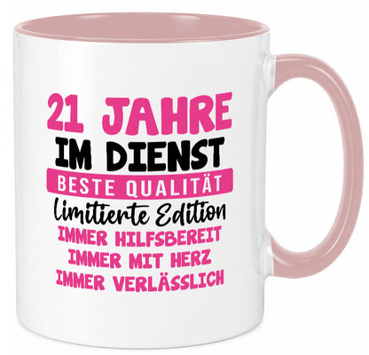 21 Jahre im Dienst | Jubiläum Arbeit v10 lustiger Spruch Geschenk Kollegen Büro