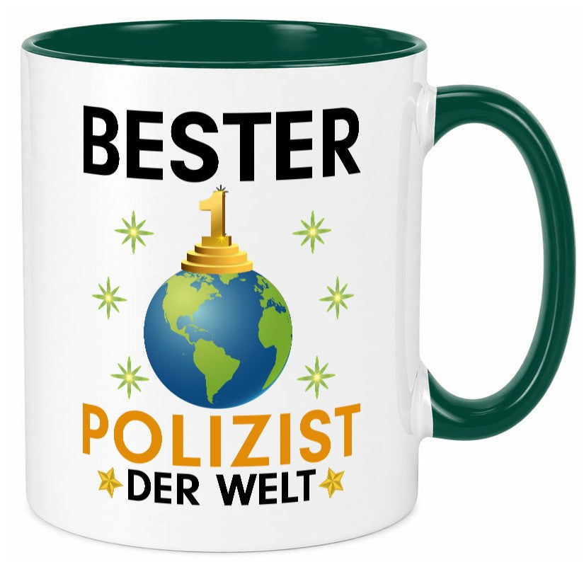 Welt Bester Polizist | Polizei lustiger Spruch Geschenk Humor Geschenkidee Tasse