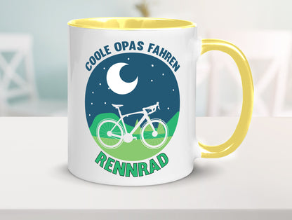 Coole Opas fahren Rennrad | Mond Landschaft Geschenk Familie Geschenkidee