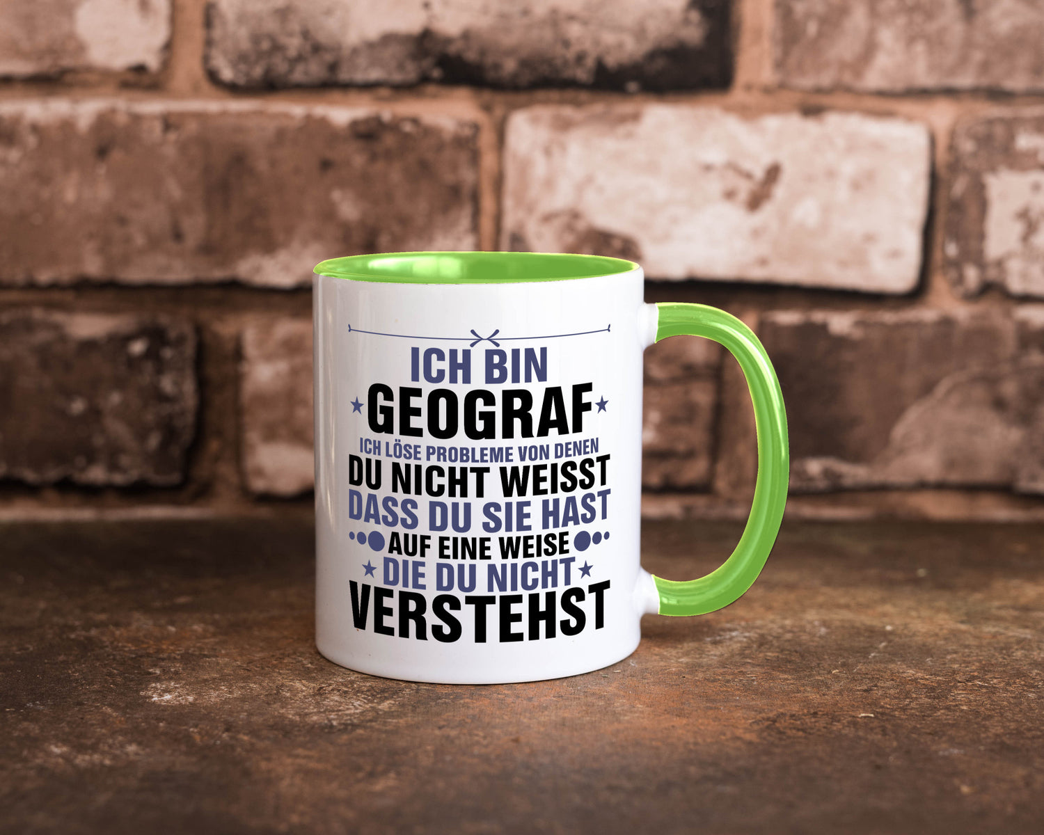 Löse Probleme: Geograf | Geografie lustig Humor Geschenkidee Geschenk Tasse