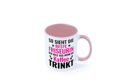 Kaffee trinkt: Friseurin | Friseuse Frisörin lustig Humor Geschenkidee Geschenk