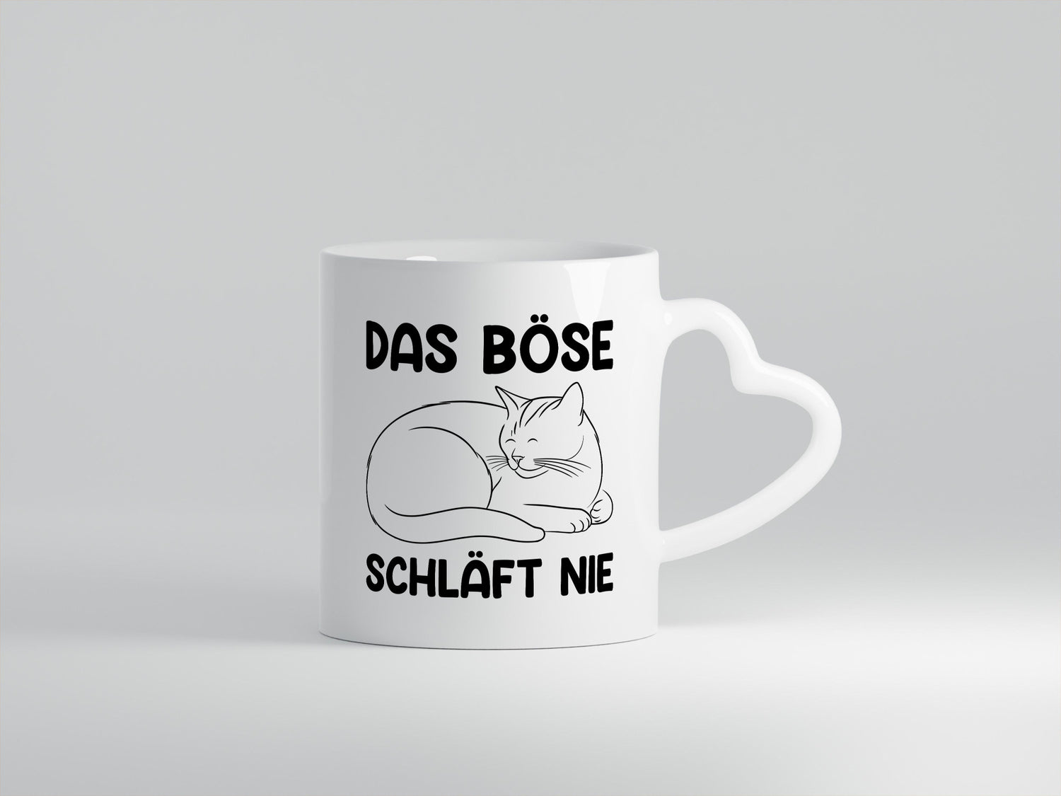 Das Böse schläft nie | Katze Frauen Geschenkidee Tierliebhaber Humor Tasse