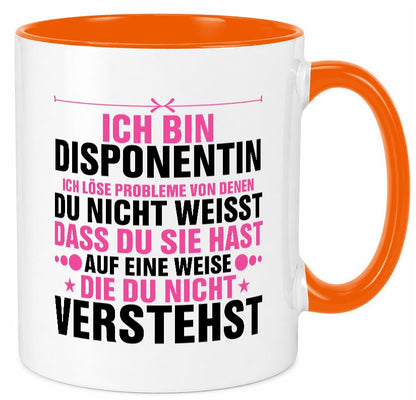 Löse Probleme: Disponentin | Zuteilerin v2 lustiger Spruch Geschenk Humor Tasse