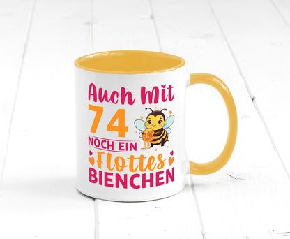 74. Geburtstag | Flottes Bienchen 74 Jahre v2 Geschenkidee Humor Tasse