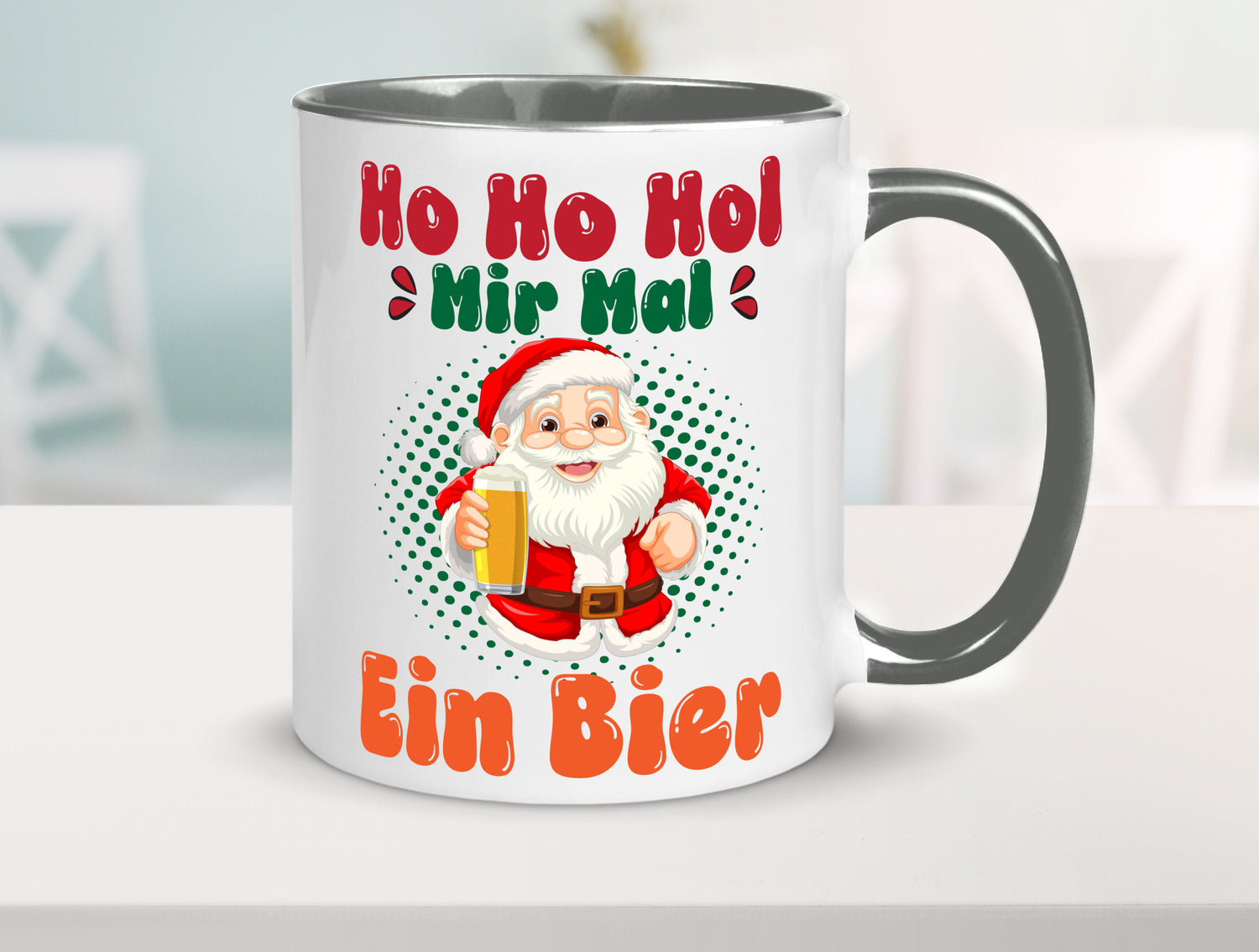 Ho mir mal ein Bier | Ugly Christmas Trinken v2 Geschenkidee Humor Tasse