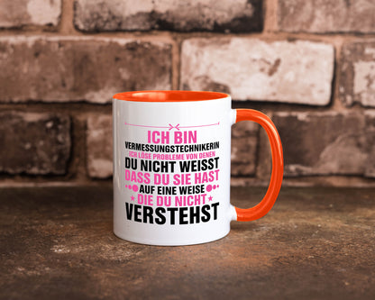 Löse Probleme: Vermessungstechnikerin | Techniker Geschenkidee Humor Tasse