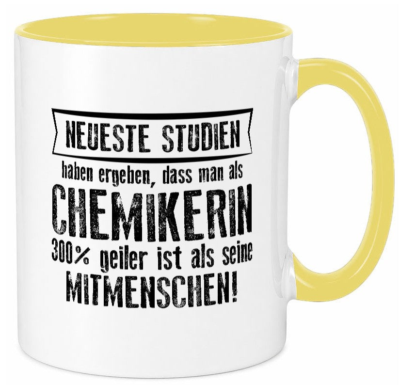 Neuste Studien: Chemikerin | Chemie Labor Wissenschaft lustig Humor Tasse