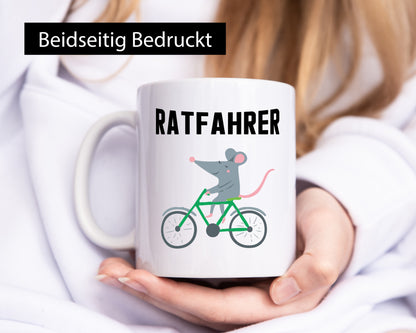 Ratfahrer Motiv | Radfahrer Tasse Ratte lustig Geschenkidee Humor