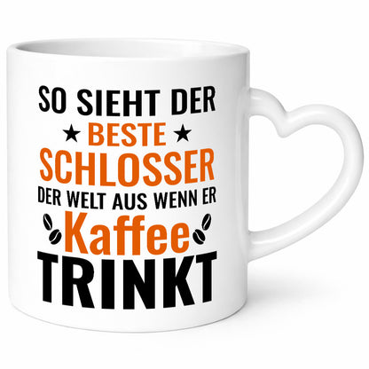 Kaffee trinkt: Schlosser | Beruf Schlosserei lustiger Spruch Geschenk Arbeit