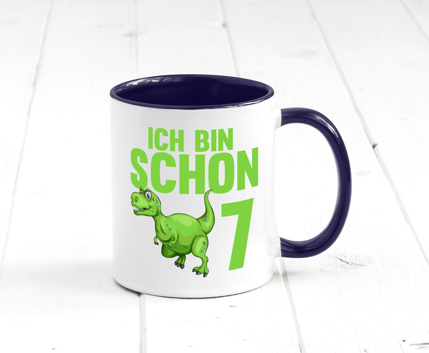 7. Geburtstag | 7 Jahre Dino Dinosaurier Humor Geschenkidee Tasse