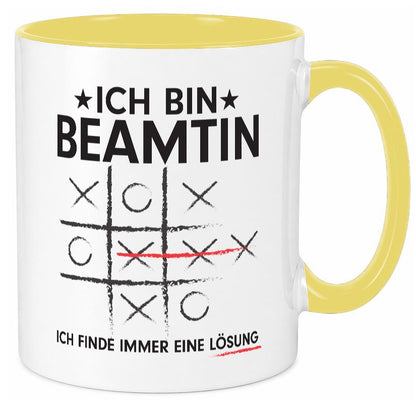 Lösung finden: Beamtin | Verbeamtung Dienst v2 lustiger Spruch Geschenk Humor Tasse