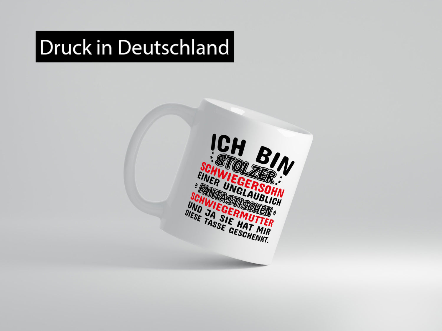 Stolzer Schwiegersohn einer Schwiegermutter Geschenkidee Familie Humor Tasse