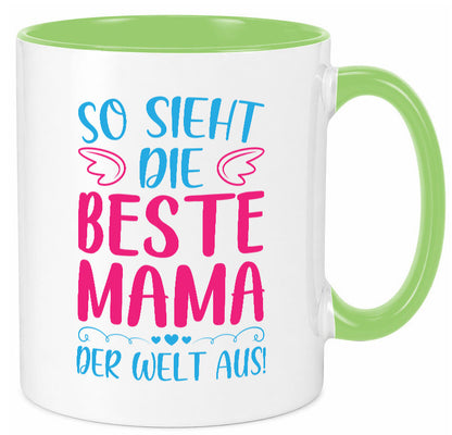 Beste Mama der Welt | Herzchen Geschenk Familie Geschenkidee lustiger Spruch Tasse