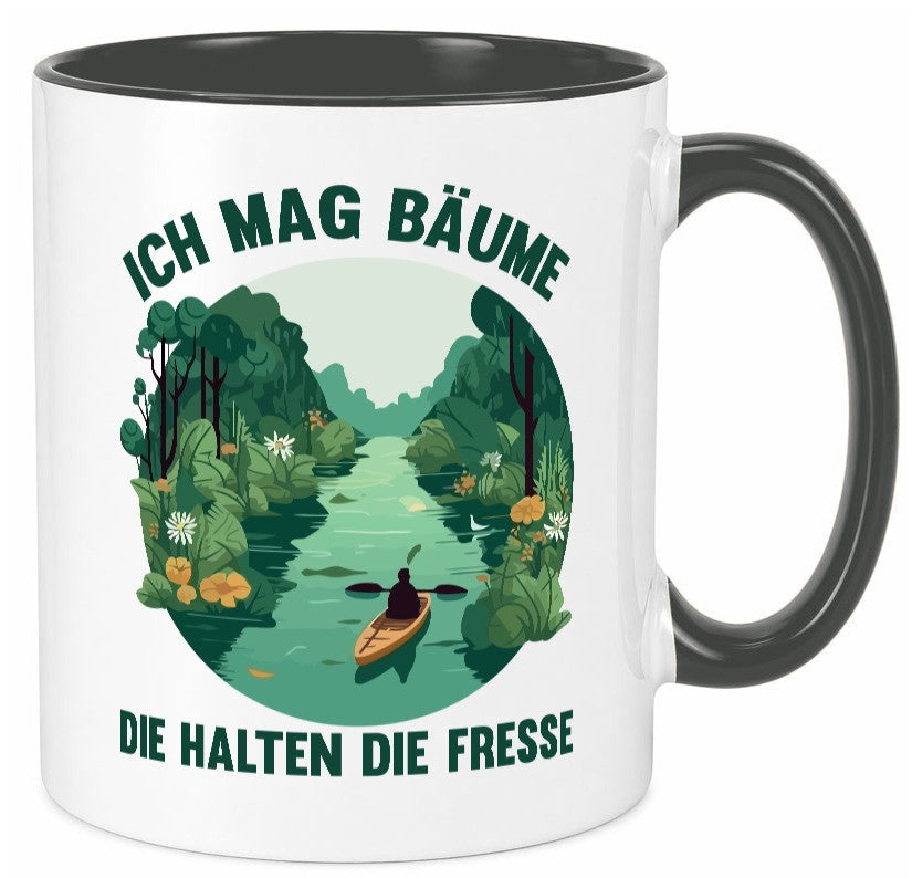 Ich mag Bäume die halten Fresse | Natur Wald lustiger Spruch Geschenk Humor Tasse