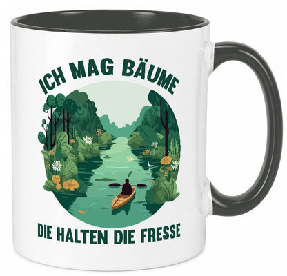Ich mag Bäume die halten Fresse | Natur Wald lustiger Spruch Geschenk Humor Tasse