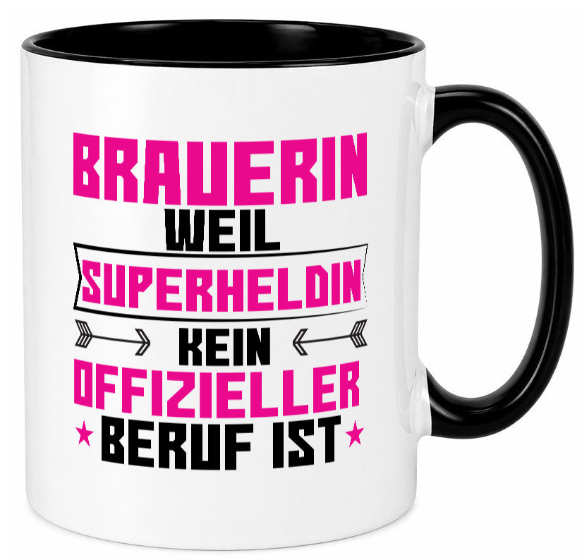 Superheldin Brauerin | Bier Brauerei Humor Geschenkidee Tasse