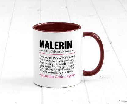 Malerin | Spruch Beruf lustig Malerinnen Humor Arbeit Kollegen Büro
