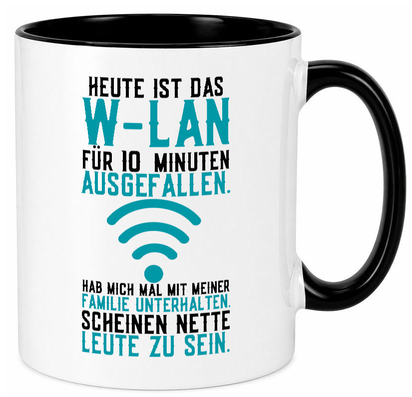10 Minuten W-Lan Ausfall | Nerd Computer PC Gamer lustig Humor Geschenkidee Tasse