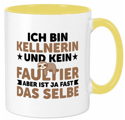 Ich bin kein Faultier: Kellnerin | Beruf kellnern lustiger Spruch Geschenk Tasse