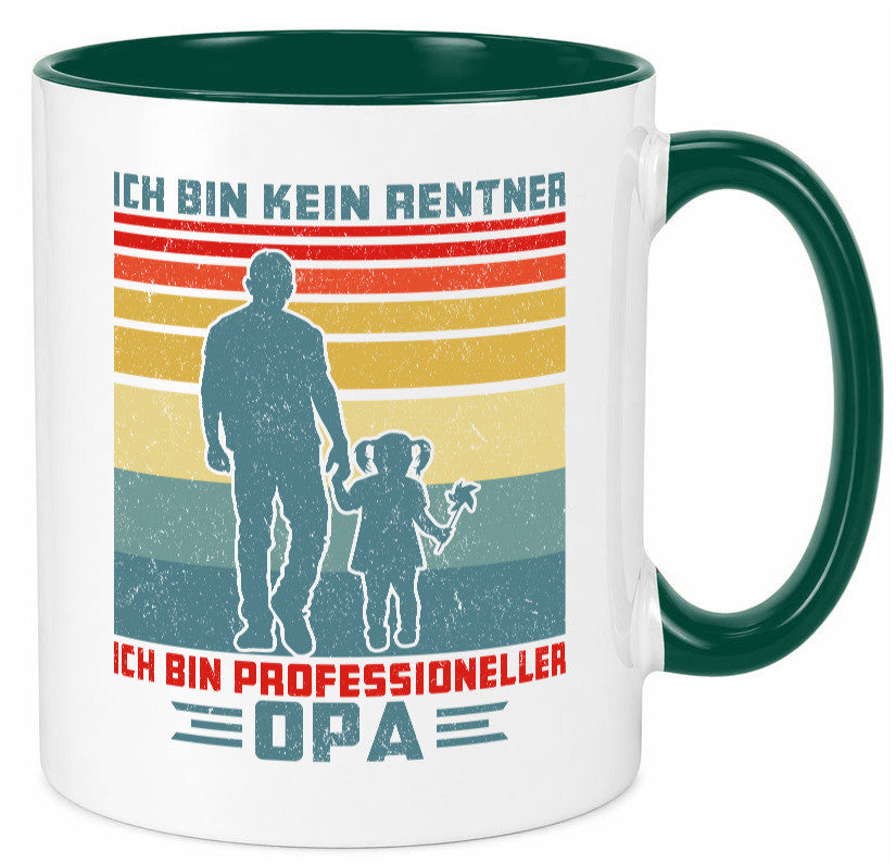 Kein Rentner bin Profesioneller Opa | Groß vater lustig Familie Geschenkidee Tasse