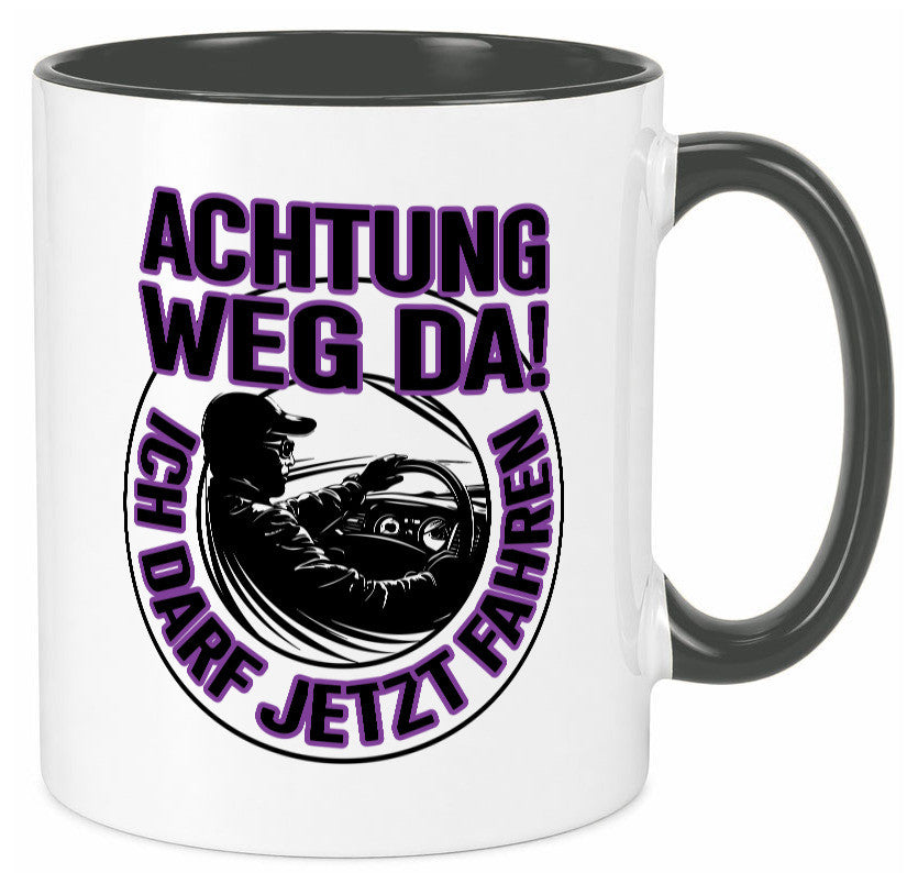Achtung weg da ich darf jetzt Fahren | Führerschein lustig Humor Geschenkidee