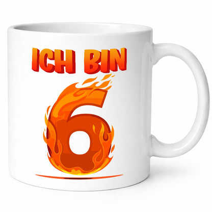 6. Geburtstag | 6 Jahre Drache lustig Geschenkidee Geschenk Tasse
