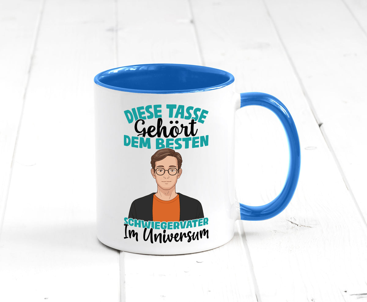 Im Universum: Schwiegervater |Schwiegersohn | Beziehung Geschenkidee Familie Tasse