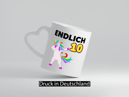 10. Geburtstag | endlich 10 Jahre Einhorn Mädchen lustig Geschenkidee Geschenk