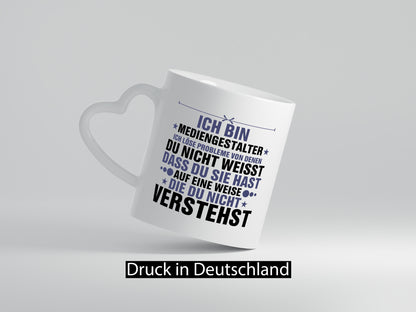 Löse Probleme: Mediengestalter | Medien v2 Geschenkidee Humor Tasse