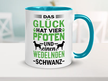 Das Glück hat 4 Pfoten | Hundeliebhaber Ich liebe Hunde Geschenk Tierliebhaber