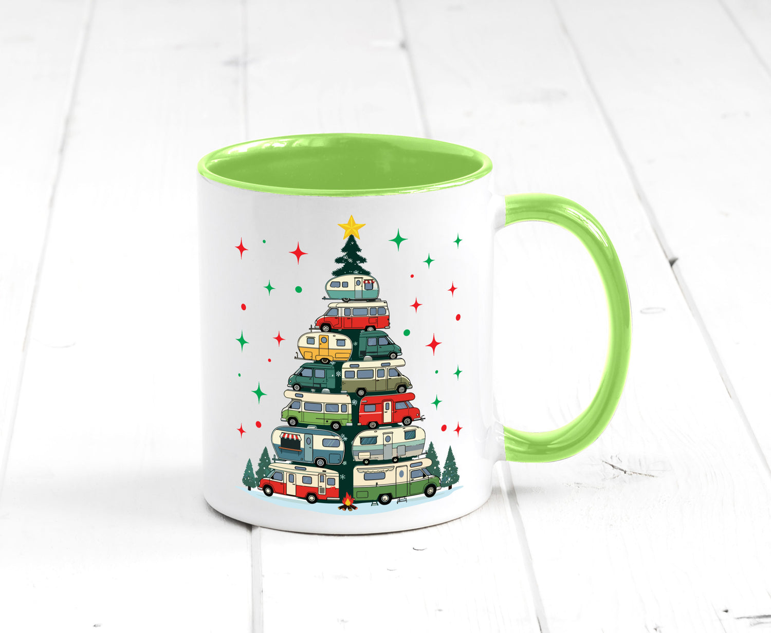 Camper | Camping Weihnachten Fahrzeuge Baumlichter v2 lustig Humor Geschenkidee