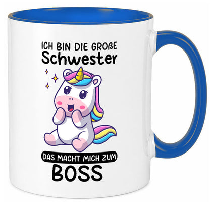 Große schwester macht mich zum Boss | Einhorn Geschwister lustiger Spruch