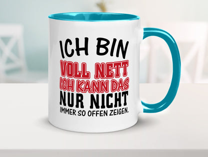 Ich bin voll nett Geschenkidee Humor Tasse