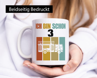 Ich bin schon 3 | 3. Geburtstag Kind Jähriger lustig Geschenkidee Geschenk Tasse