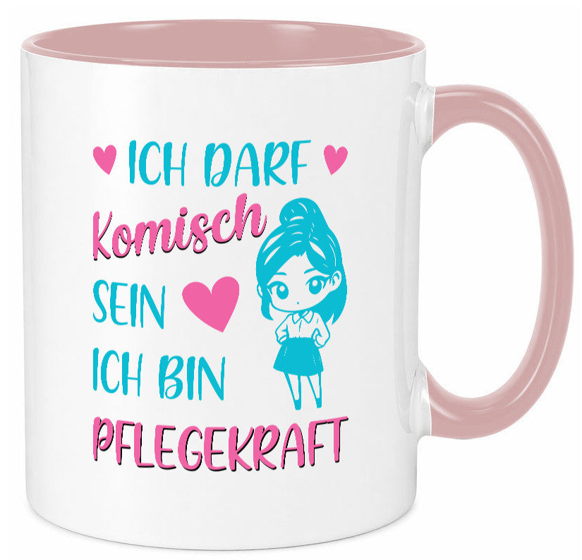 Ich darf komisch sein | Pflegekraft Geschenkidee Humor Tasse