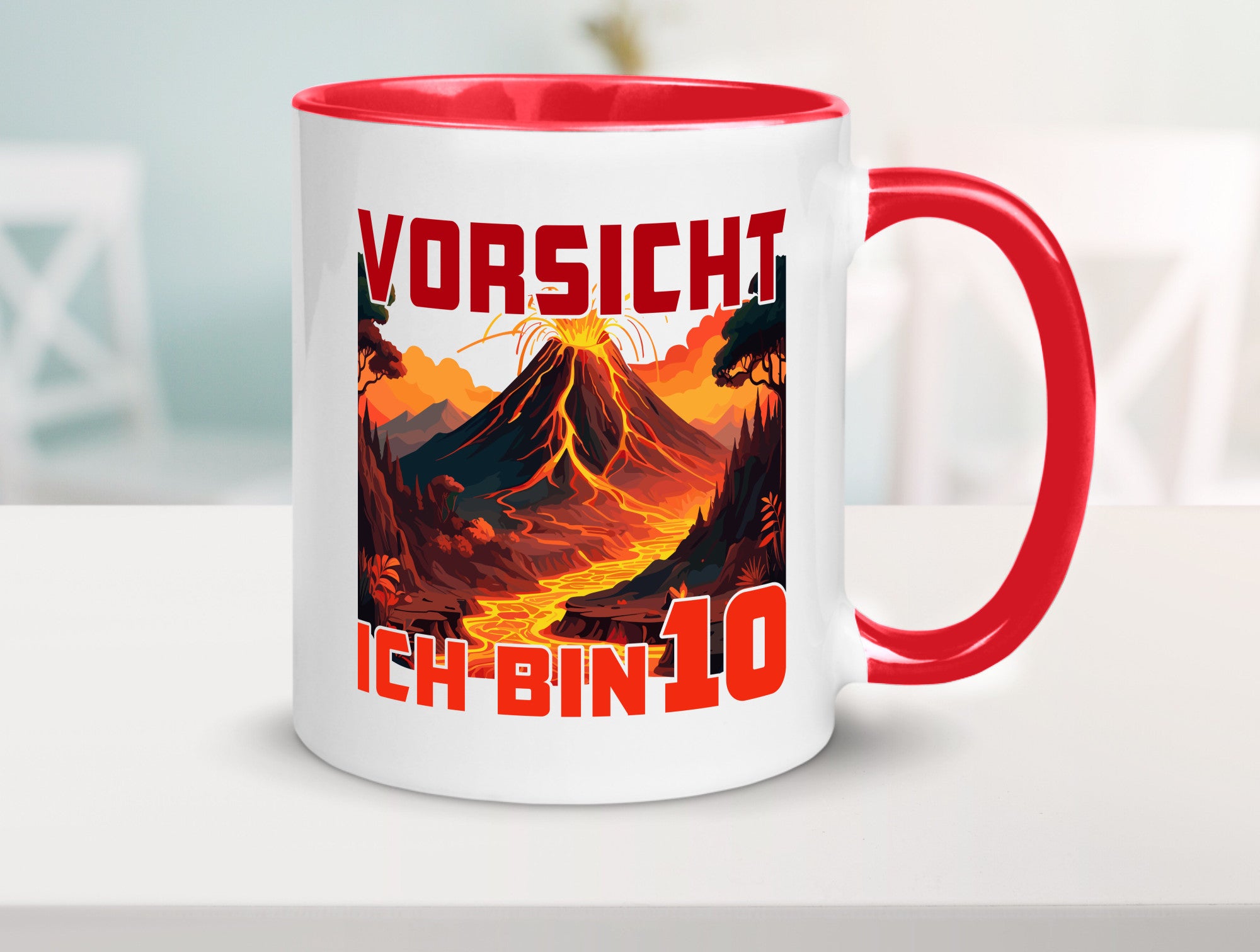 10. Geburtstag | 10 Jahre Vulkanausbruch Vulkan Humor Geschenkidee Tasse
