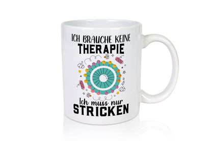 Keine Therapie, nur stricken | Wolle Stern Schmetterling lustig Humor