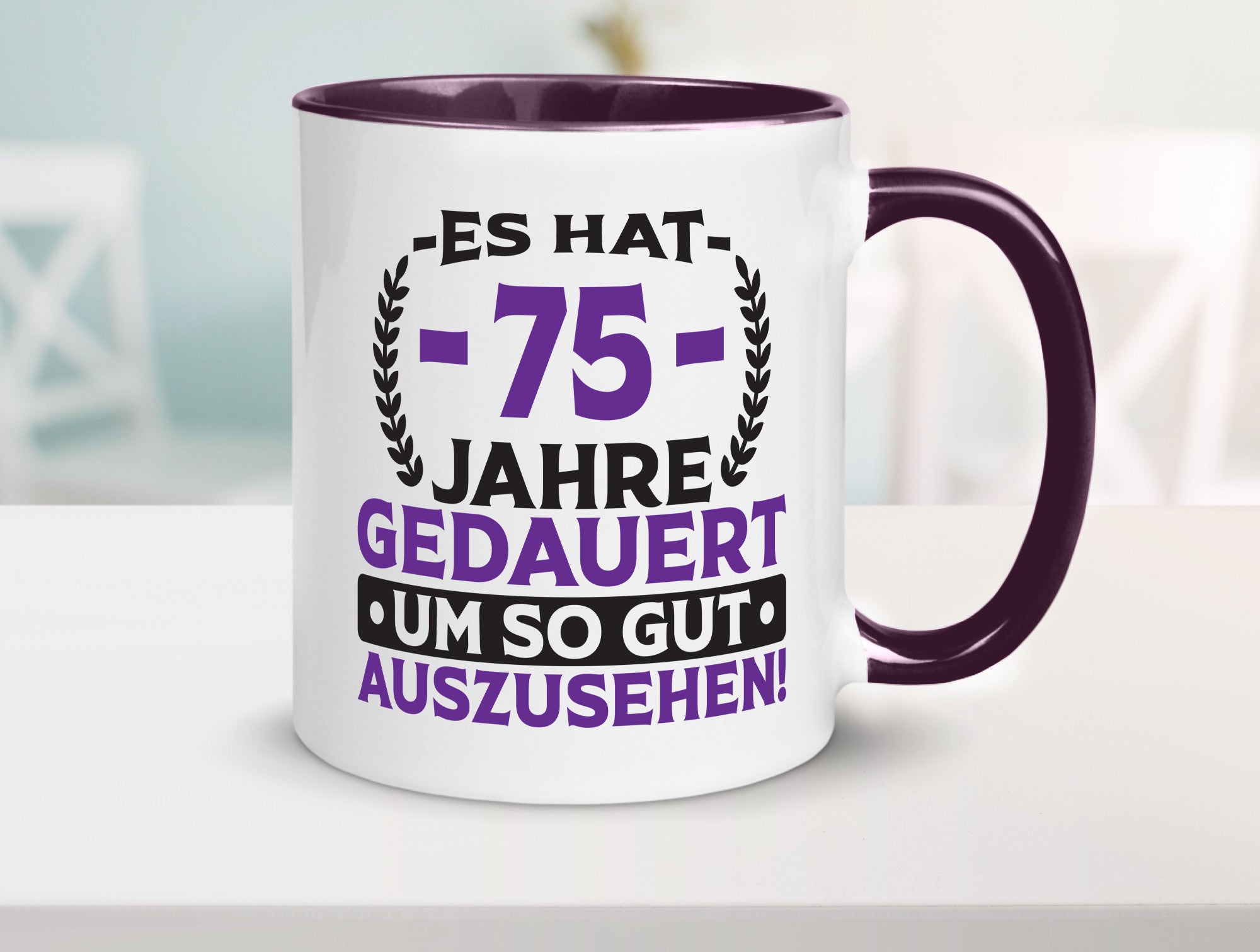 75 Jahre gedauert um so gut auszusehen | 75. Geburtstag Humor Geschenkidee Tasse