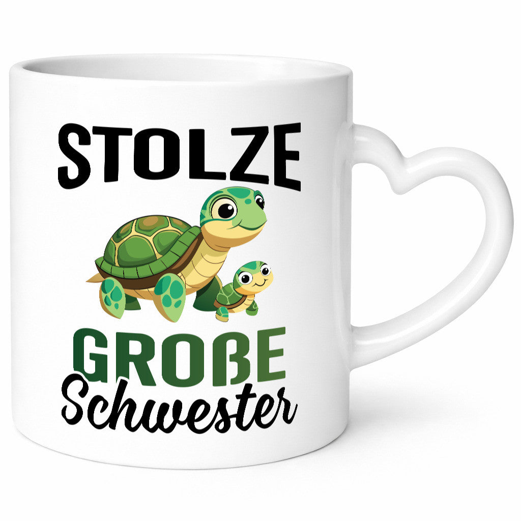 Stolze große Schwester | Schildgröte Geschwister Humor Geschenkidee Tasse