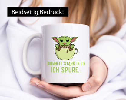 Dummheit stark in dir | Yoda Comic frecher Spruch lustig Humor Geschenkidee