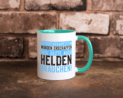 Physiotherapeut | Helden Therapeutin lustiger Spruch Humor Geschenkidee Tasse