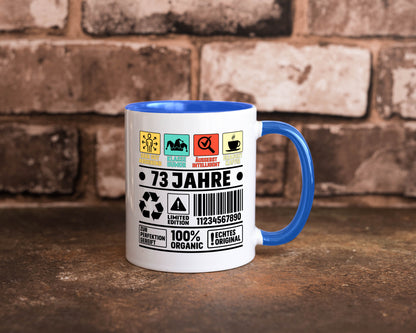 73. Geburtstag | 73 Jahre Humor Limited Edition Geschenkidee Tasse