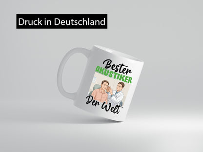 Bester Akustiker | Akustik Hörgeräteakustik v2 Humor Geschenkidee Tasse