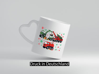 Weihnachten | Baufahrzeuge Bagger Frohe v2 lustiger Spruch Geschenk Humor