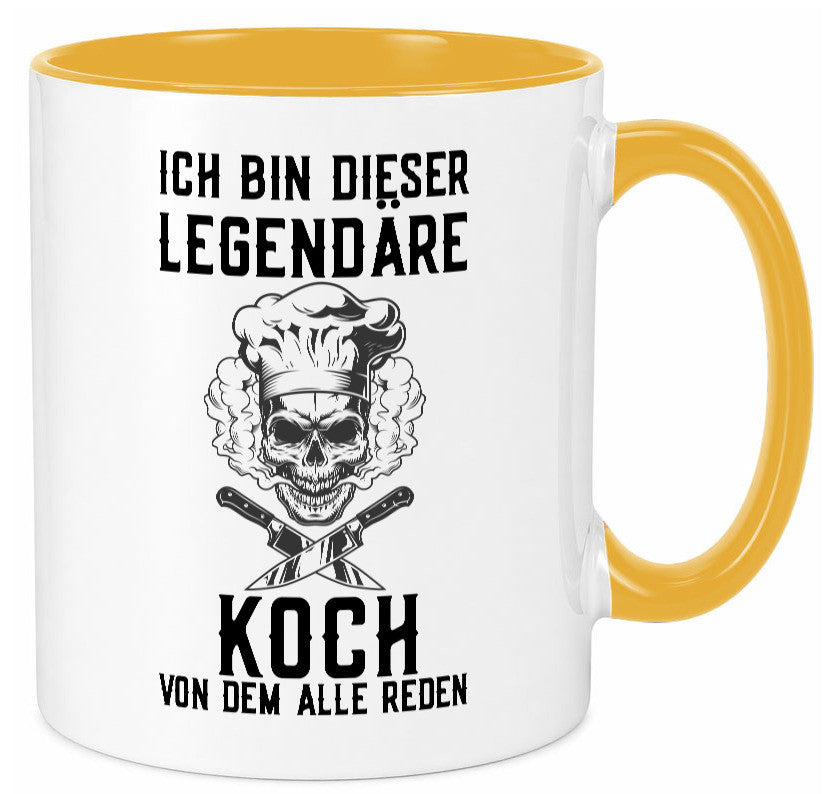 Legendärer Koch | Haubenkoch Totenkopf Küchenchef lustiger Spruch Geschenk Tasse