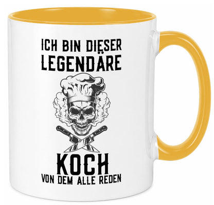 Legendärer Koch | Haubenkoch Totenkopf Küchenchef lustiger Spruch Geschenk Tasse