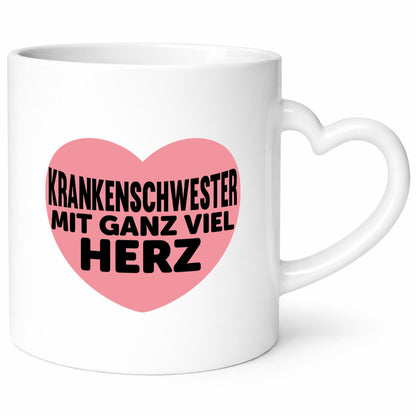 Krankenschwester mit Herz | schöner Spruch Pflegerin lustiger Geschenk Humor