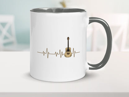 Gitarre Herzschlag | Motiv Musiker Rock Musik lustig Humor Geschenkidee